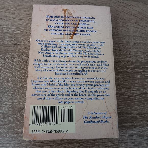 The Island Harp by Jeanne Williams Book Soft Cover Pre Owned - Picture 4 of 6